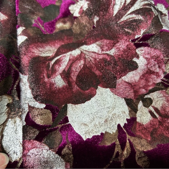 NWT Ignite Evenings Floral Velvet Mini Dress Dress Plum Wedding Guest Size 14 - Picture 12 of 14